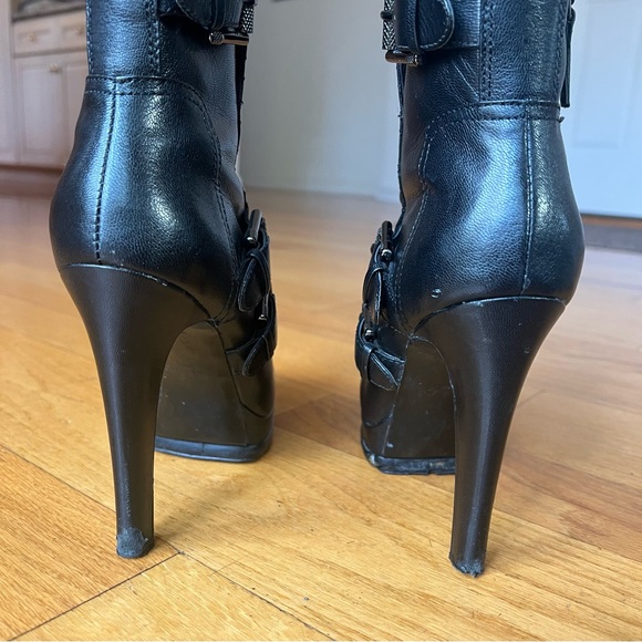 Nine West High Heel Booties with Quilted Front & Buckles - Picture 7 of 8
